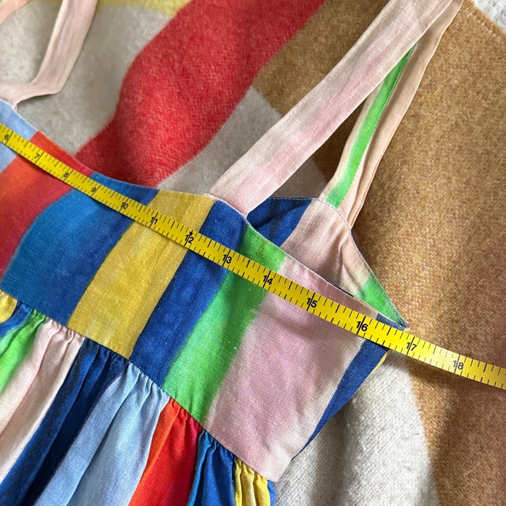 Mara Hoffman Rainbow Stripe Linen Sundress – Size 4 - Picture 6 of 6